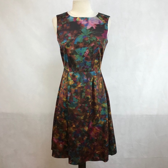 ERDEM Dresses & Skirts - ERDEM Multi Color Water Color Silk Dress Size 6
